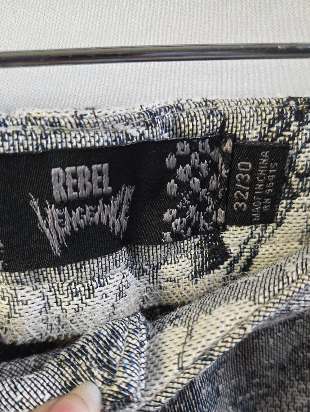 Rebel Vengeance Grim Reaper Skeleton Horse tapestry cargo pants Sz 32/30